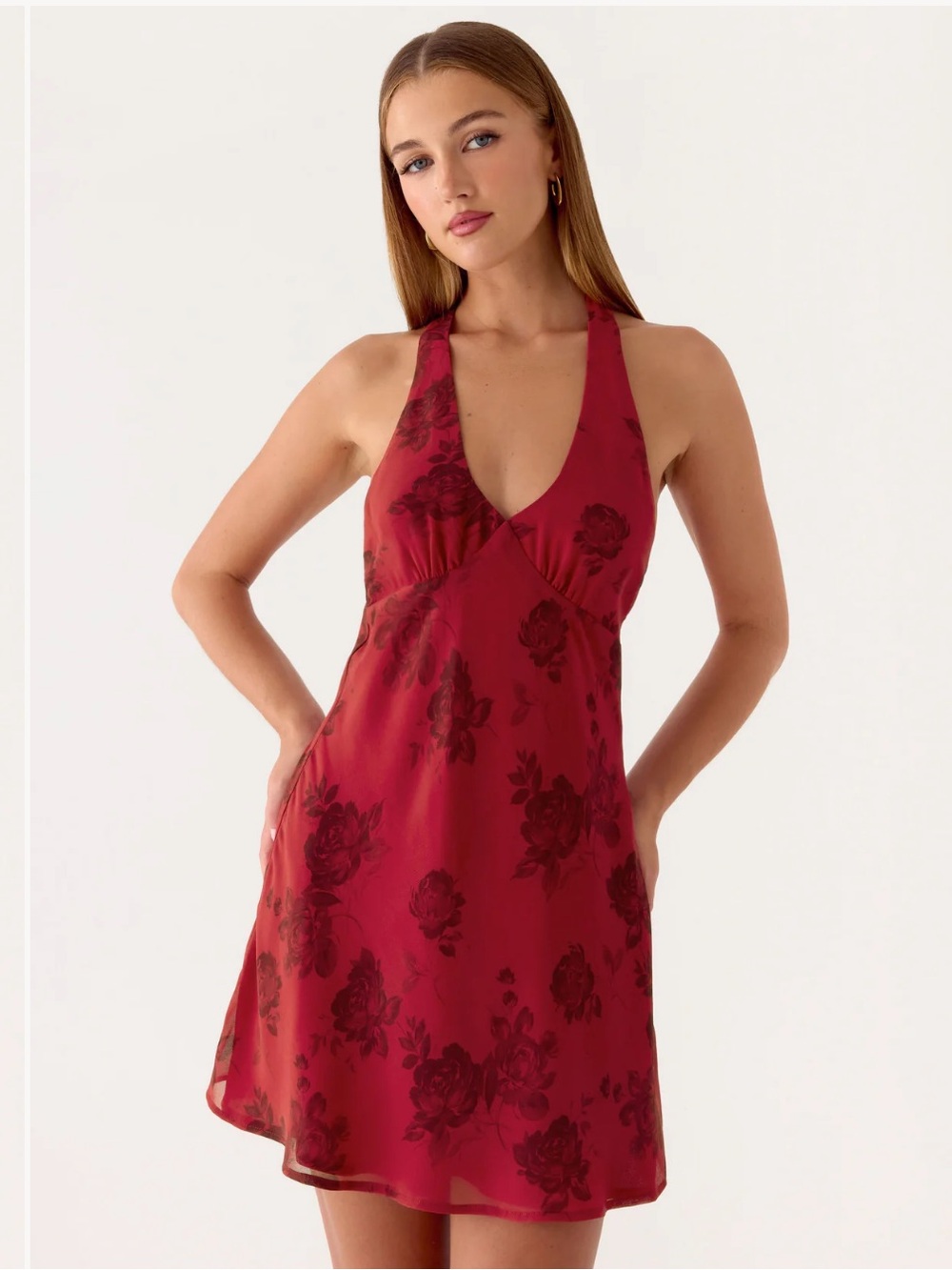New Peppermayo Magnolia Mini Dress
Halter Cherry Rose Tie Open Back Date Party 8 - Picture 1 of 11